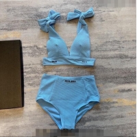 ​Top Quality Miu Miu Bow Swimwear 0307 Blue 2024