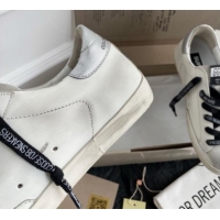 Low Cost Golden Goose GGDB Super-Star Sneakers in White Calfskin and Love Star 328118