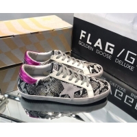 Durable Golden Goose GGDB Super-Star Sneakers in Snakeskin-Like Calfskin 328122