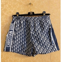 ​Luxurious Dior Oblique Technical Taffeta Jacquard Shorts CD7120 Blue