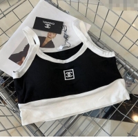 Low Price Chanel Short Vest 0307 White/Black 2024