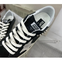 Low Price Golden Goose GGDB Super-Star Sneakers in Black Calfskin and Studs 328131