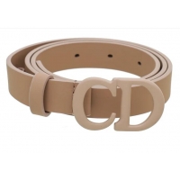 Top Quality Christian Dior Matte  Dior CD Saddle Belt 30MM CD8741 Nude