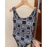 High Quality Dolce & Gabbana DG Check Swimwear CH0401 Black/White 2024