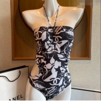 Original Cheap Chanel Swimwear CH040137 Black/White 2024