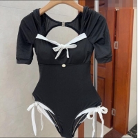 Spot Bulk Chanel Bow Swimwear CH040102 Black/White 2024