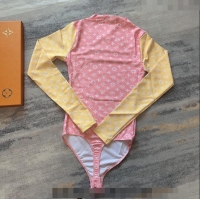 ​Luxury Louis Vuitton Long Sleeve Swimwear 0401 Pink 2024