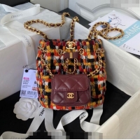 Promotional Chanel Tweed Small Backpack bag AS3947 Orange 2023