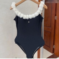 Inexpensive Chanel Swimwear with Bloom CH0401 White/Black 2024