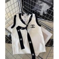 Super Quality Chanel Tie Vest CH0401 White 2024