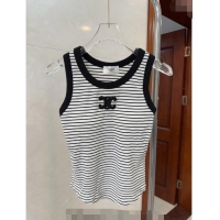 Super Quality Celine Striped Vest 0401 White 2024