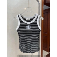 Promotional Celine Striped Vest 0401 Black 2024