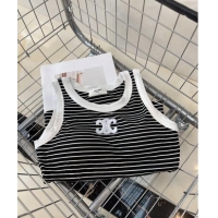 Promotional Celine Striped Vest 0401 Black 2024