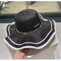 Reasonable Price Dior Straw Hat D2723 Black 2024