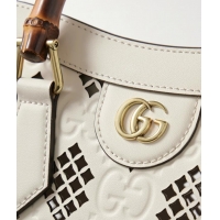 New Design Gucci Diana Small Tote Bag GG Perforated Leather ‎702721 Off White