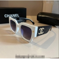 Low Price Chanel Sunglasses 041006 White/Black 2024