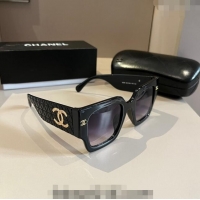 Top Quality Chanel Sunglasses 041006 Black/Purple 2024