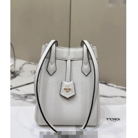 New Fashion Fendi Origami Mini Bag in Leather that can be transformed 8626 White 2024 TOP