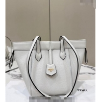 New Fashion Fendi Origami Mini Bag in Leather that can be transformed 8626 White 2024 TOP