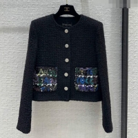 Famous Brand Chanel Tweed Jacket CH041825 Black 2024