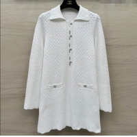 Promotional Chanel Knit Dress CH041831 White 2024