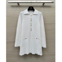 Promotional Chanel Knit Dress CH041831 White 2024