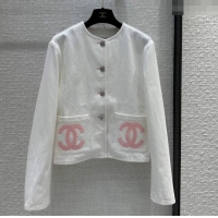 Top Quality Chanel Denim Jacket CH041834 White 2024