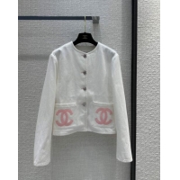 Top Quality Chanel Denim Jacket CH041834 White 2024