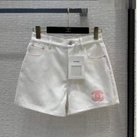 Top Design Chanel Denim Shorts CH041835 White 2024