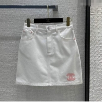 Famous Brand Chanel Denim Skirt CH041836 White 2024