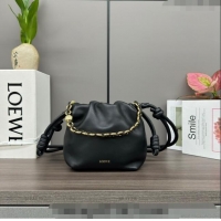 Top Quality Loewe Mini Flamenco Purse bag in mellow nappa lambskin 412342 Black 2024