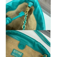 Well Crafted Loewe Small Flamenco Purse bag in mellow nappa lambskin 012403 Emerald Green 2024