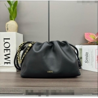 Grade Quality Loewe Small Flamenco Purse bag in mellow nappa lambskin 012403 Black 2024