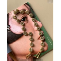 Top Grade Loewe Donut Chain Bag Strap in acetate 2x66.5cm L0003 Clay Green 2024