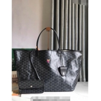 New Style Goyard Saint Louis GM Tote Bag 020146L Black