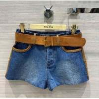 Affordable Price Miu Miu Denim Shorts M041920 Blue 2024