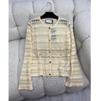 ​Top Grade Gucci Lace Cardigan G041923 Beige 2024