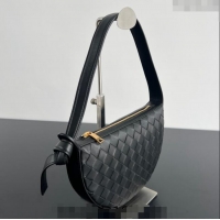 Super Quality Bottega Veneta Mini Sunrise Hobo Bag 763747 Black 2024