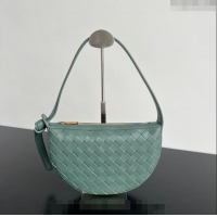 Famous Brand Bottega Veneta Mini Sunrise Hobo Bag 763747 Aloe Green 2024