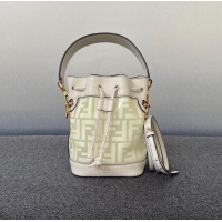 Trendy Design Fendi TPU FF Vitello Grace F is Fendi Mini Mon Tresor Bucket Bag F1820 White