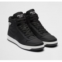 Promotional Prada Re-Nylon Gabardine High-top Sneakers 2TE186 Black