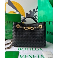 Promotional Bottega Veneta Small Andiamo Top Handle Bag With Chain 786008 Black 2024