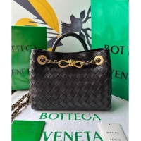 Luxurious Bottega Veneta Small Andiamo Top Handle Bag With Chain 786008 Fondant Brown 2024