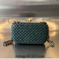 Top Quality Bottega Veneta Knot With Chain Mini Bag 776662 Emerald Green 2024