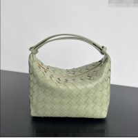 Market Sells Bottega Veneta Mini Wallace Shoulder Bag in Intrecciato Soft Calfskin Leather 754443 Light Green 2024