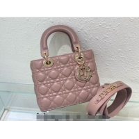 Pretty Style Dior Small Lady Dior My ABCDior Bag in Cannage Lambskin CD8028 Nude Pink 2023