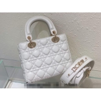 Discount Dior Small Lady Dior My ABCDior Bag in Cannage Lambskin CD8028 Optic White 2023