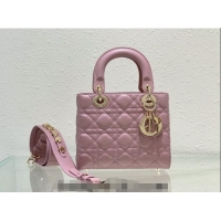 Buy Fashionable Dior Small Lady Dior My ABCDior Bag in Cannage Lambskin CD8028 Vintage Pink 2023