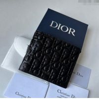 Luxurious Dior Men's Compact Wallet in Dior Gravity Leather CD8047 Black 2023