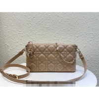 Good Taste Dior Miss Dior Mini Bag in Cannage Lambskin with Pearl Chain CD8066 Beige 2023